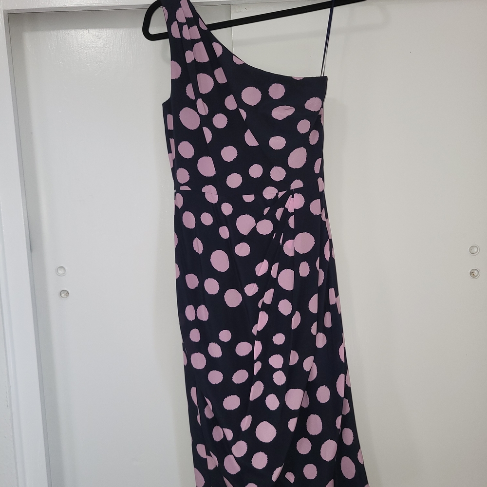 J. Crew Blue One Shoulder Sheath Dress Cocktail